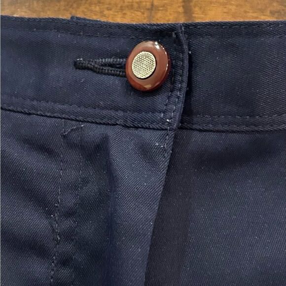 Coral Bay Golf Navy Shorts Embroidered Clubs Palm Tree Flat Front Size 14 - Picture 10 of 11